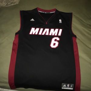 Black Adidas Miami Heat Lebron Jersey